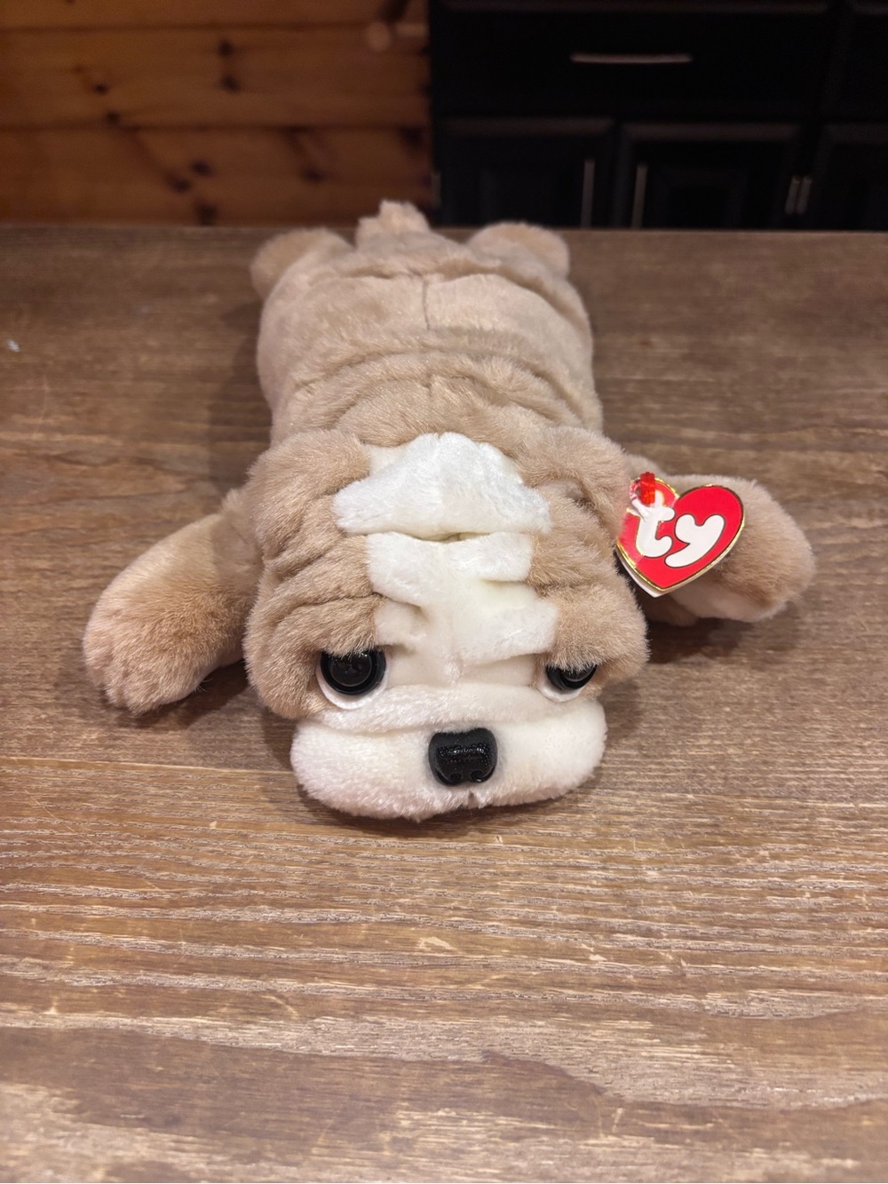 TY Beanie Baby Plush Brown & White Dog